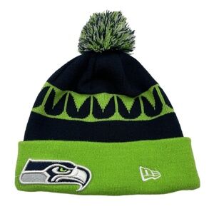 Seattle Seahawks Super Bowl XLVIII Champions Beanie Hat Pom Knit Cap New Era